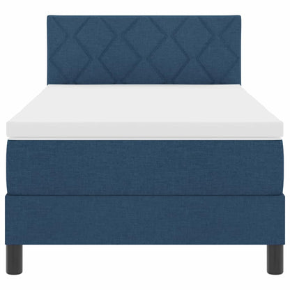 Letto a molle con strisce LED Blu 90 x 200 cm Tessuto | homemem39