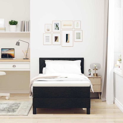 Letto a molle con cuscino Nero 100 x 200 cm Tessuto | homemem39