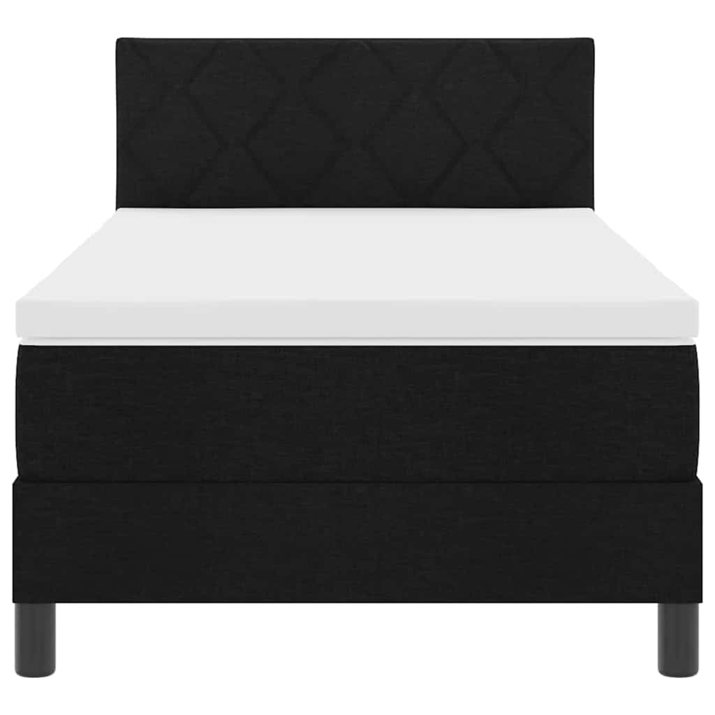 Letto a molle con cuscino Nero 100 x 200 cm Tessuto | homemem39