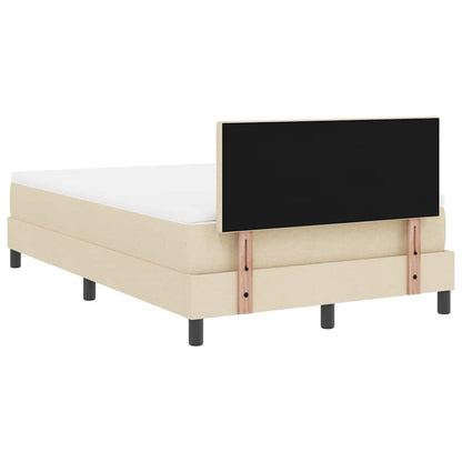 Letto a molle con strisce LED Crema 120 x 190 cm Tessuto | homemem39