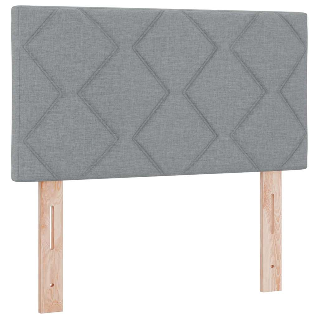 Letto a molle con testiera Grigio chiaro 120 x 200 cm Tessuto | homemem39