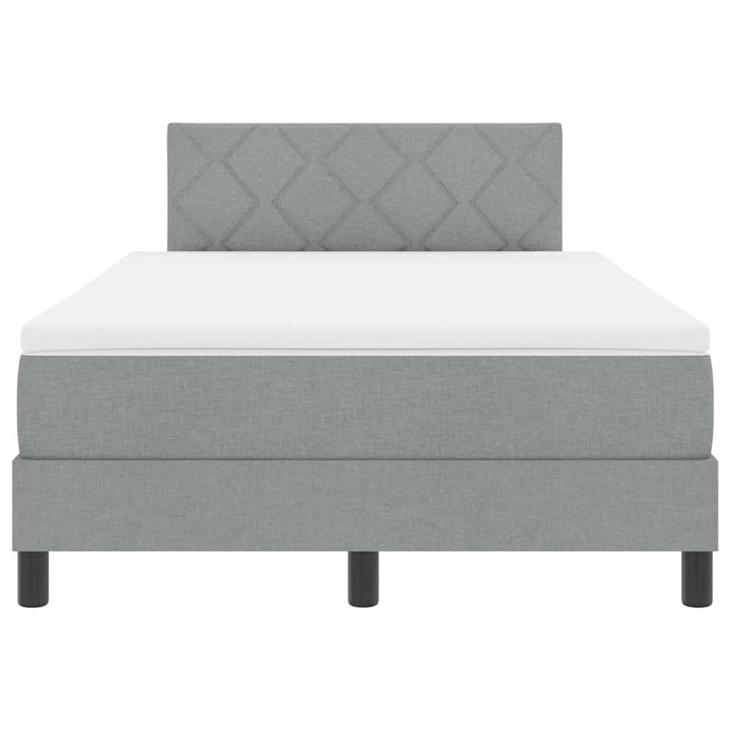 Letto a molle con testiera Grigio chiaro 120 x 200 cm Tessuto | homemem39