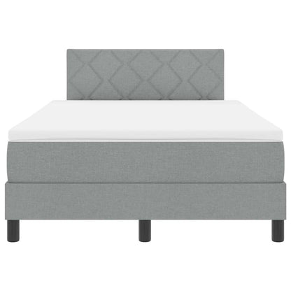 Letto a molle con testiera Grigio chiaro 120 x 200 cm Tessuto | homemem39