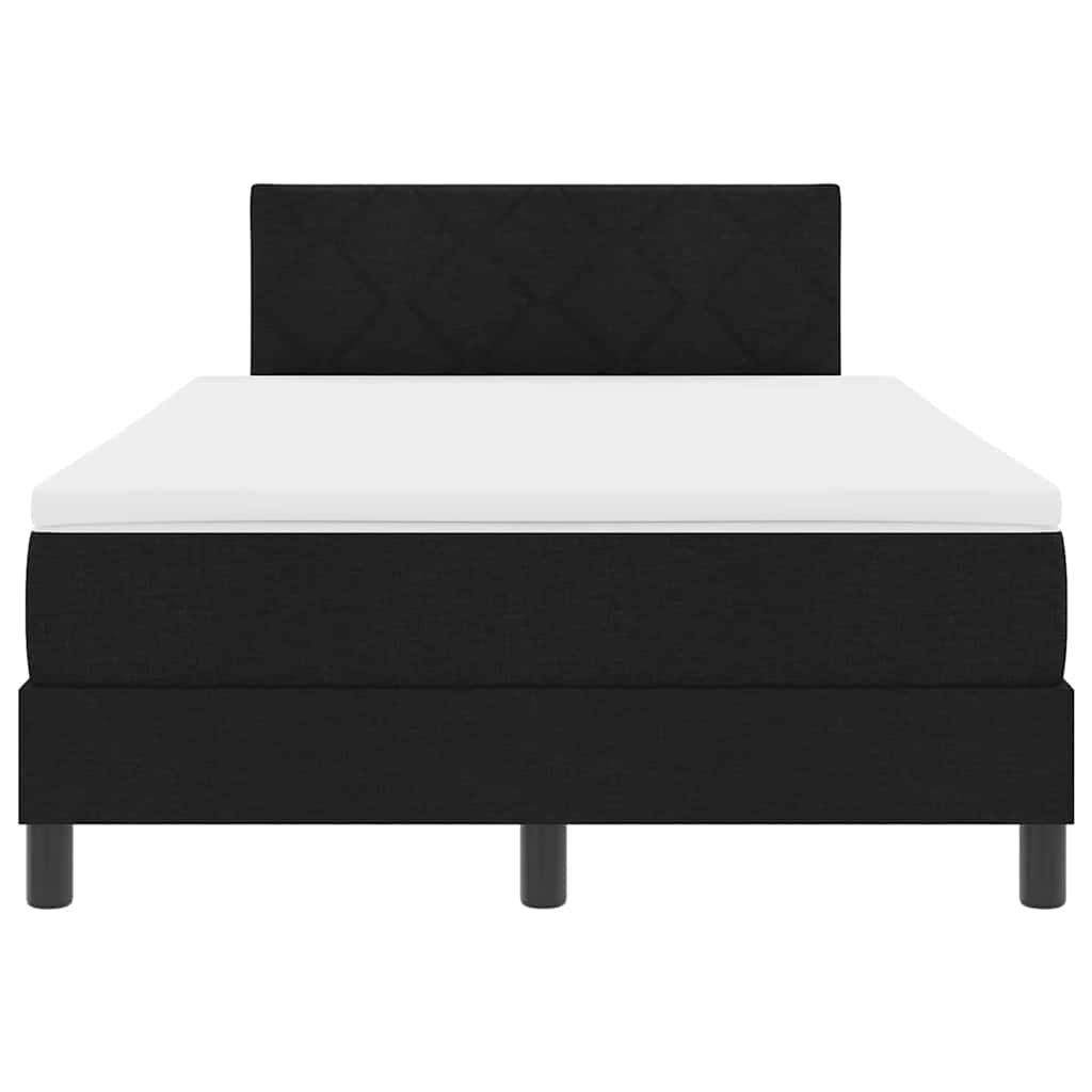 Letto a molle con strisce LED Nero 120 x 200 cm Tessuto | homemem39