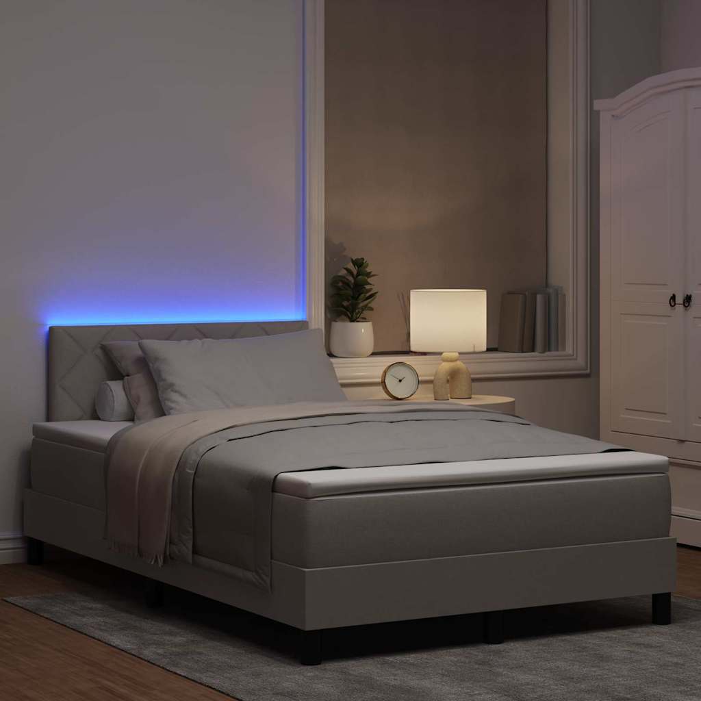 Letto a molle con strisce LED Talpa 120 x 200 cm Tessuto | homemem39