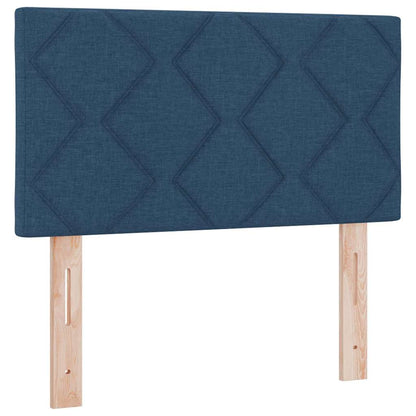 Letto a molle con cuscino con testiera Blu 120 x 200 cm Tessuto | homemem39