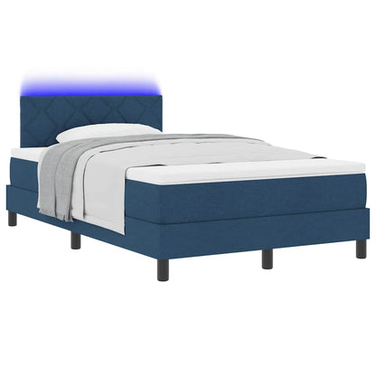 Letto a molle con cuscino con testiera Blu 120 x 200 cm Tessuto | homemem39