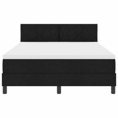 Letto a molle con strisce LED Nero 140 x 190 cm Tessuto | homemem39