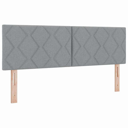 Letto a molle con testiera Grigio chiaro 160 x 200 cm Tessuto | homemem39