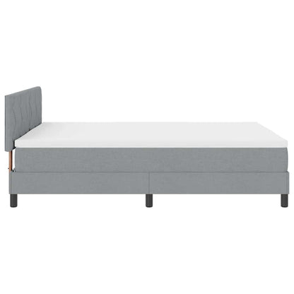 Letto a molle con testiera Grigio chiaro 160 x 200 cm Tessuto | homemem39