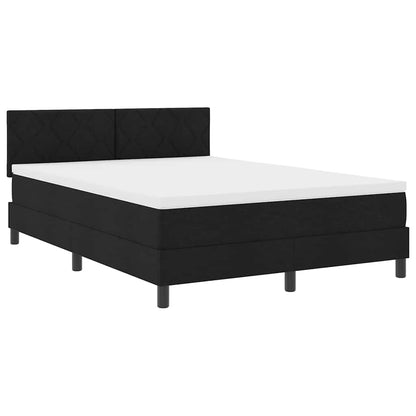 Letto a molle con strisce LED Nero 160 x 200 cm Tessuto | homemem39