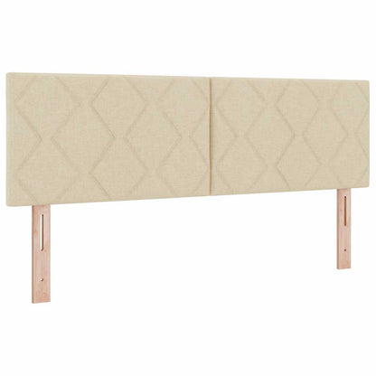Letto a molle con cuscino Crema 160 x 200 cm Tessuto | homemem39