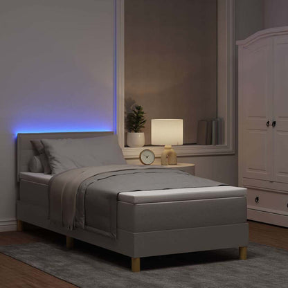 Letto a Sorgente LED con materasso Talpa 90 x 200 cm Tessuto