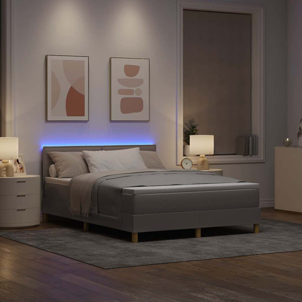 Letto a Sorgente LED con strisce LED Talpa 140 x 190 cm Tessuto | homemem39