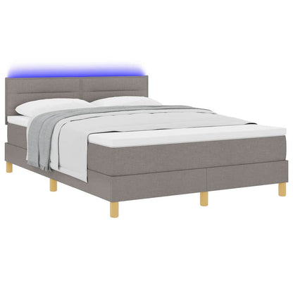 Letto a Sorgente LED con materasso Talpa 140 x 200 cm Tessuto