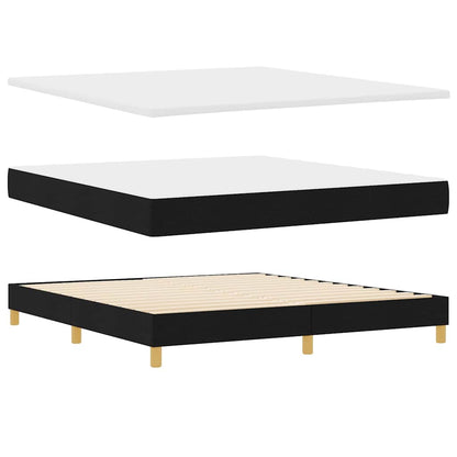 Letto a Sorgente LED con strisce LED Nero 180 x 200 cm Tessuto | homemem39