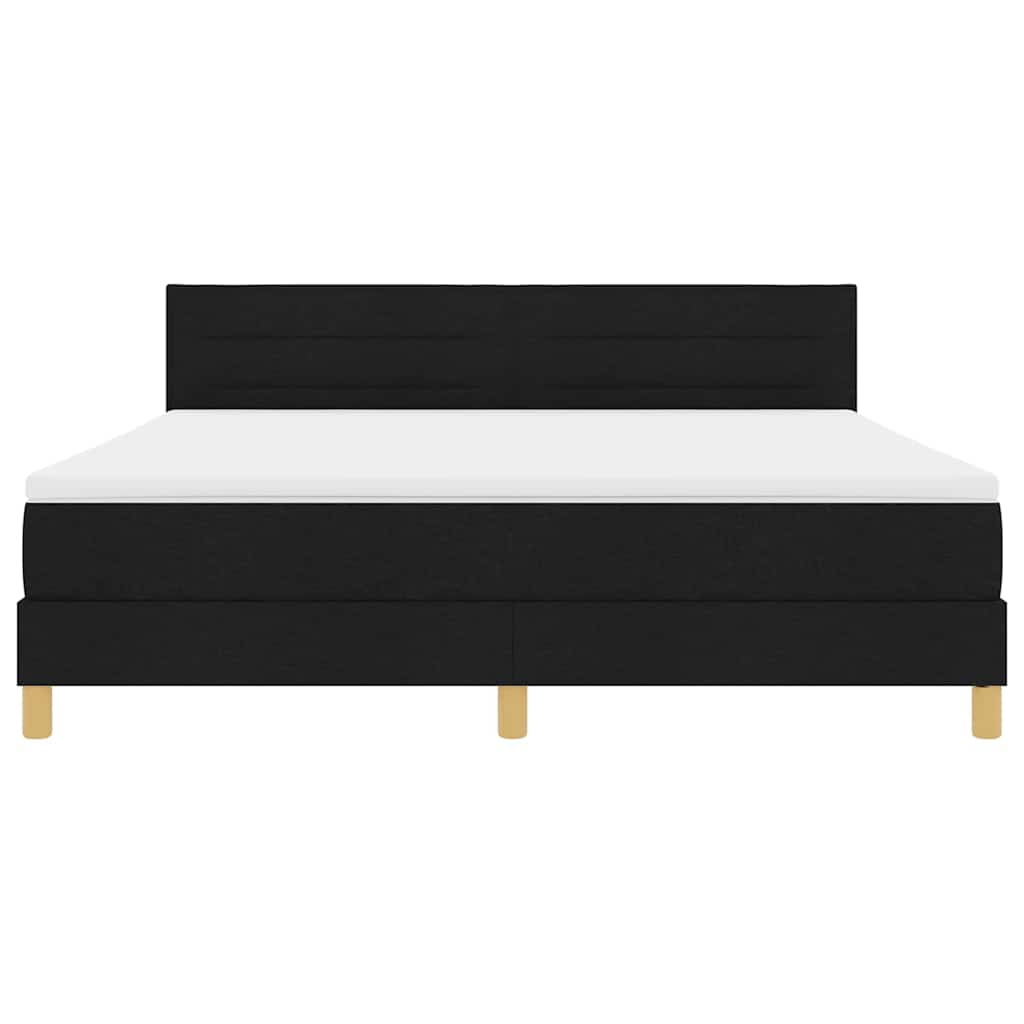 Letto a Sorgente LED con strisce LED Nero 180 x 200 cm Tessuto | homemem39