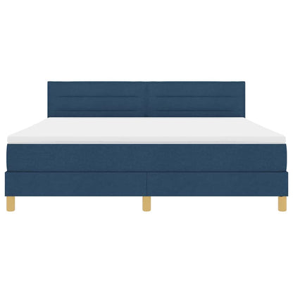Letto a Sorgente LED con strisce LED Blu 180 x 200 cm Tessuto | homemem39