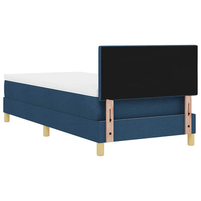 Letto a Sorgente LED con materasso Blu 90 x 190 cm Tessuto