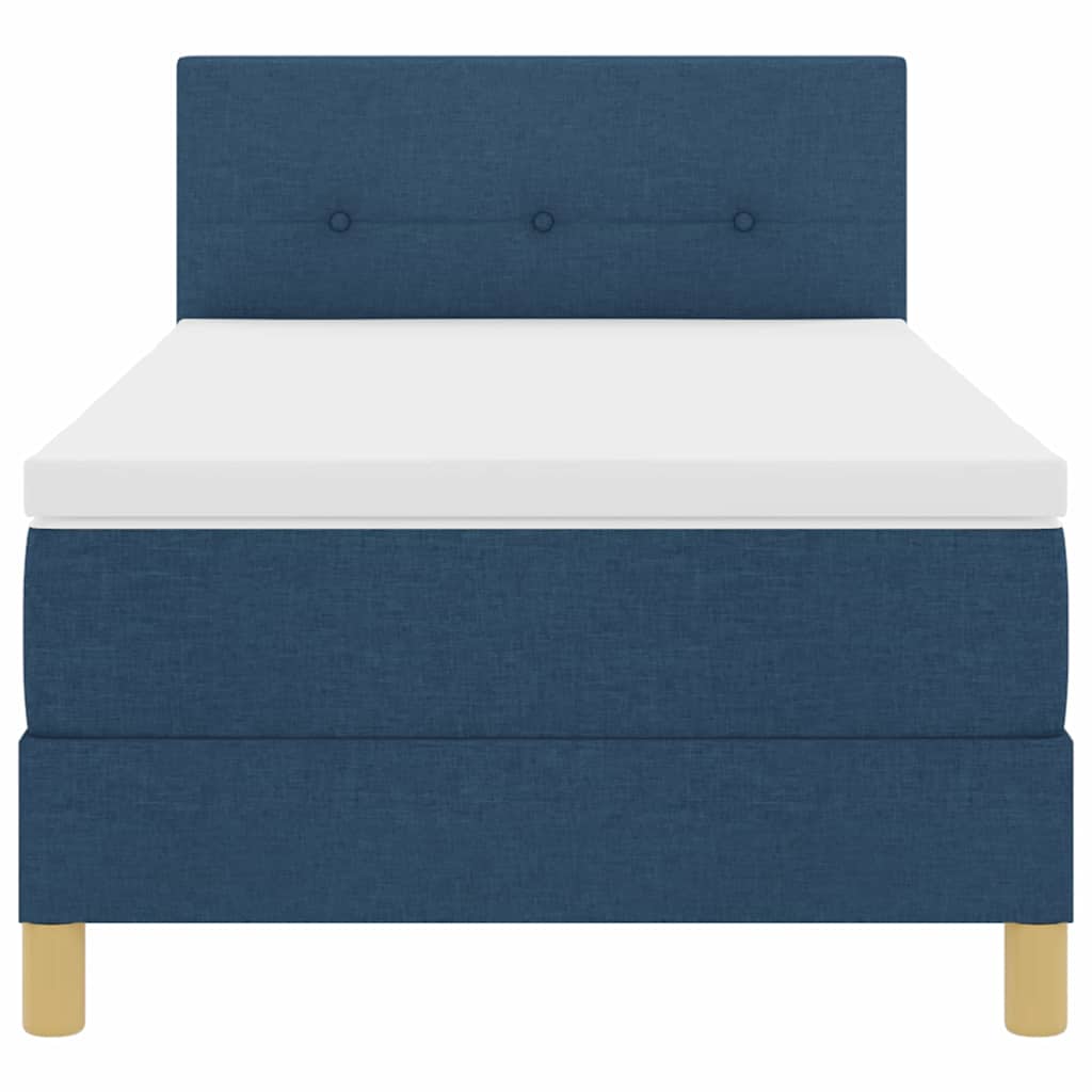 Letto a Sorgente LED con strisce LED Blu 90 x 200 cm Tessuto | homemem39