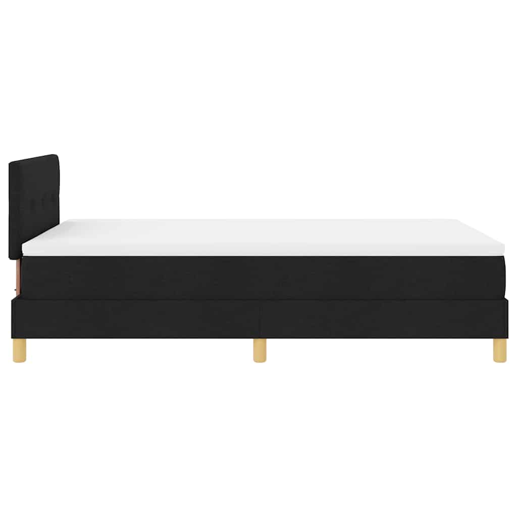 Letto a Sorgente LED con strisce LED Nero 120 x 190 cm Tessuto | homemem39