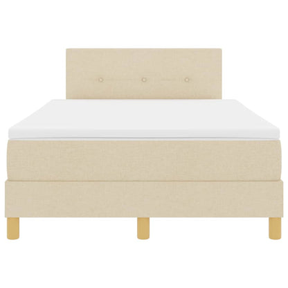 Letto a Sorgente LED con strisce LED Crema 120 x 190 cm Tessuto | homemem39