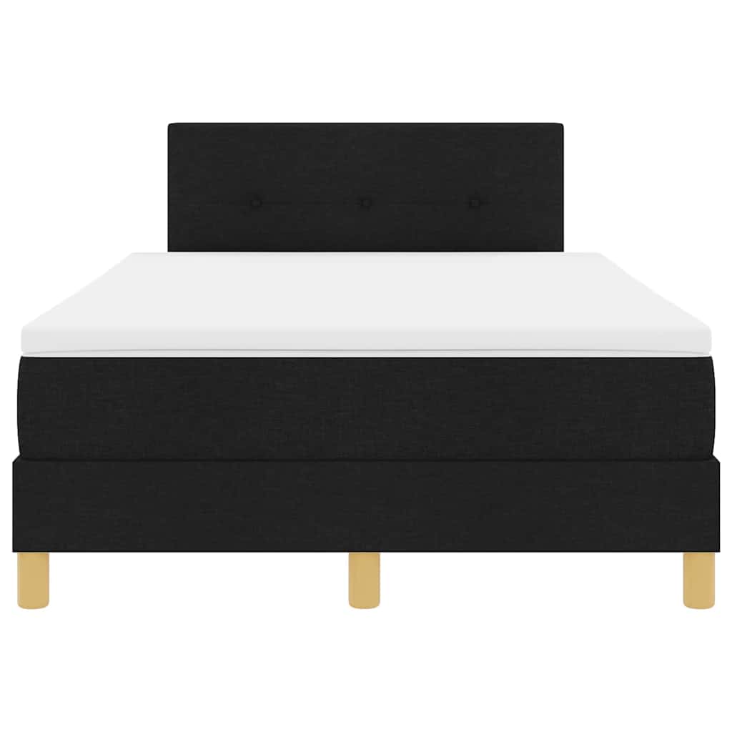 Letto a molle con materasso Nero 120 x 200 cm Tessuto - homemem39