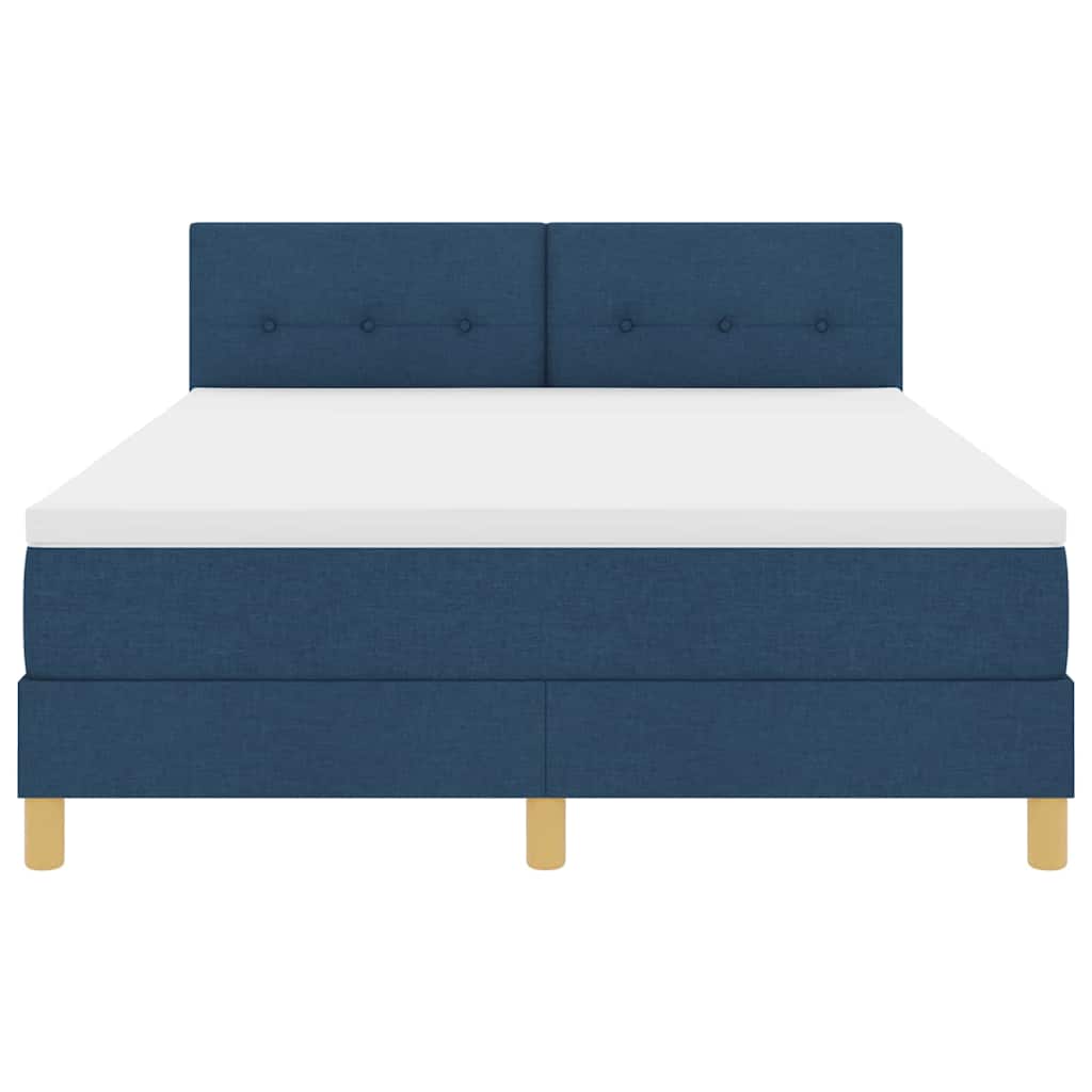 Letto a Sorgente LED con strisce LED Blu 140 x 200 cm Tessuto | homemem39
