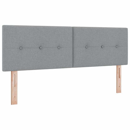 Letto a Sorgente LED con led Grigio chiaro 160 x 200 cm Tessuto