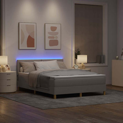 Letto a Sorgente LED con strisce LED Talpa 160 x 200 cm Tessuto | homemem39