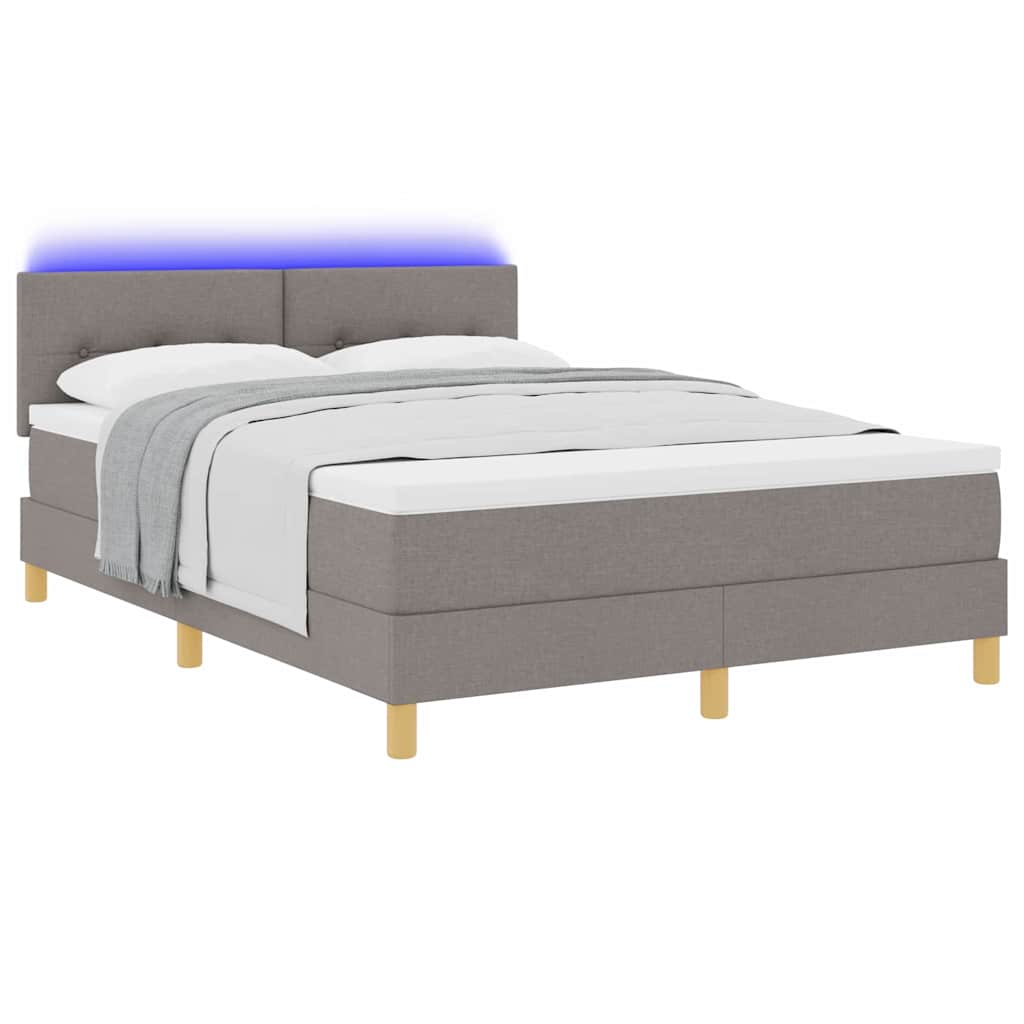 Letto a Sorgente LED con strisce LED Talpa 160 x 200 cm Tessuto | homemem39