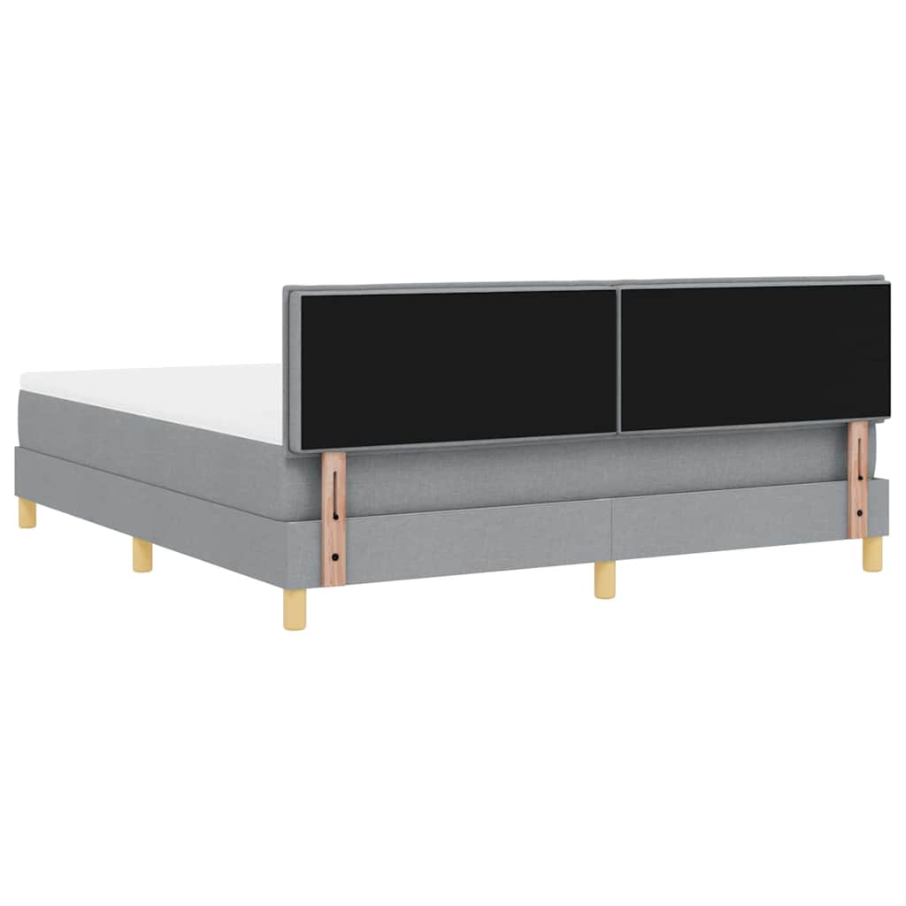 Letto a Sorgente LED Grigio chiaro 180 x 200 cm Tessuto | homemem39