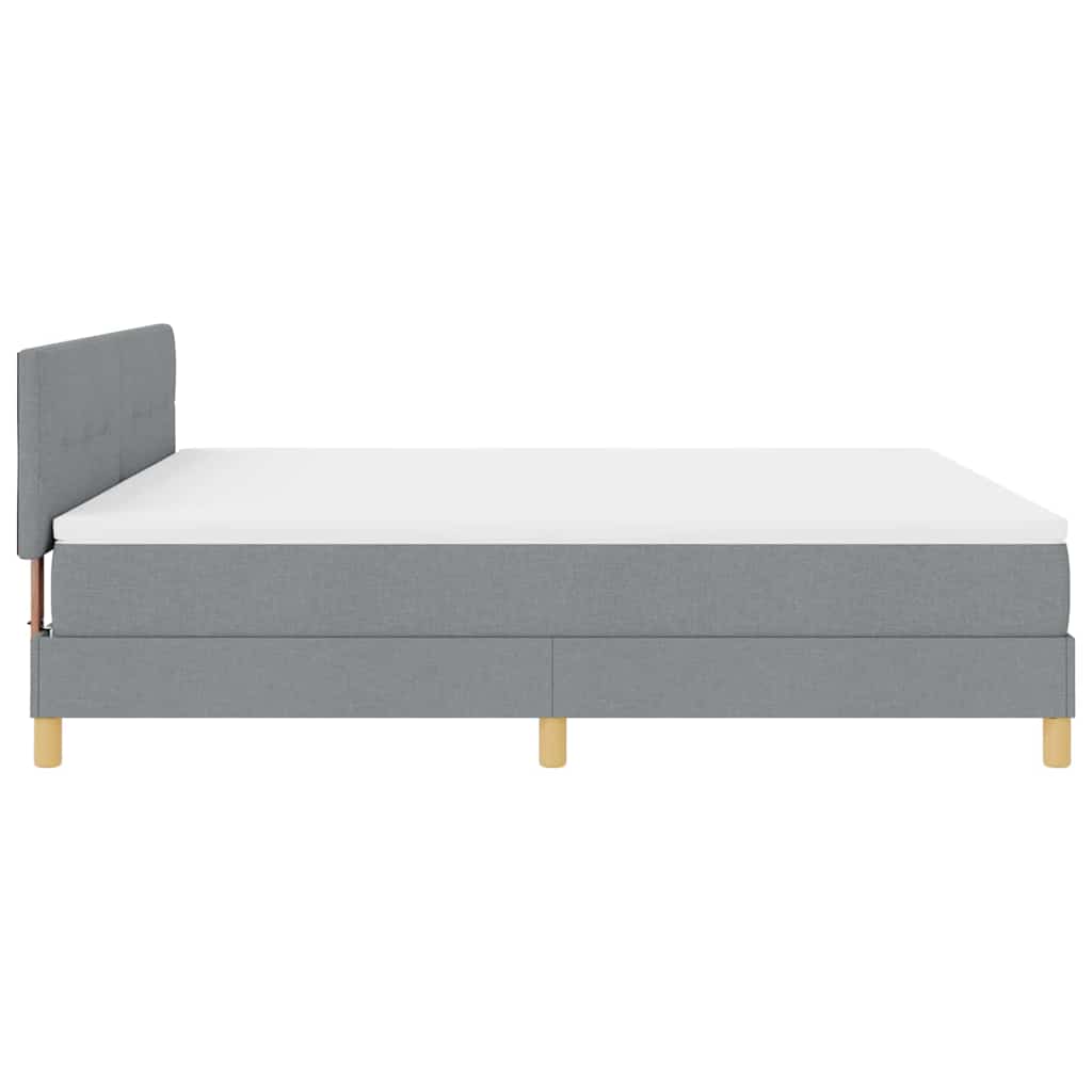 Letto a Sorgente LED con led Grigio chiaro 180 x 200 cm Tessuto