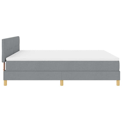 Letto a Sorgente LED con led Grigio chiaro 180 x 200 cm Tessuto
