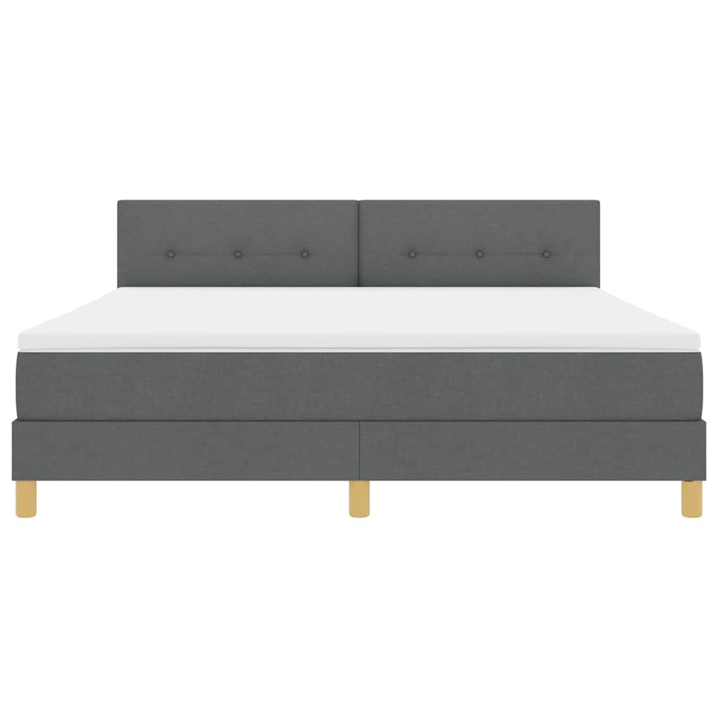 Letto a Sorgente LED Grigio scuro 180 x 200 cm Tessuto | homemem39