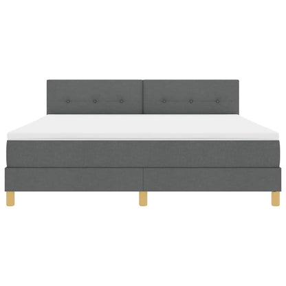 Letto a Sorgente LED Grigio scuro 180 x 200 cm Tessuto | homemem39