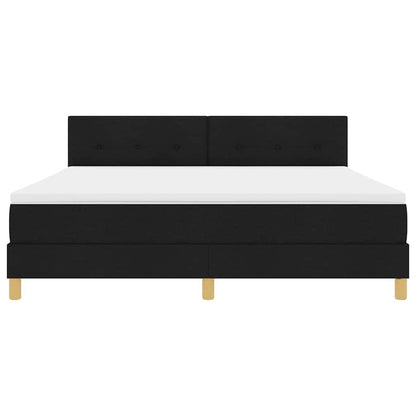 Letto a Sorgente LED con strisce LED Nero 180 x 200 cm Tessuto | homemem39