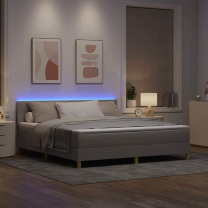 Letto a Sorgente LED con strisce LED Talpa 180 x 200 cm Tessuto | homemem39