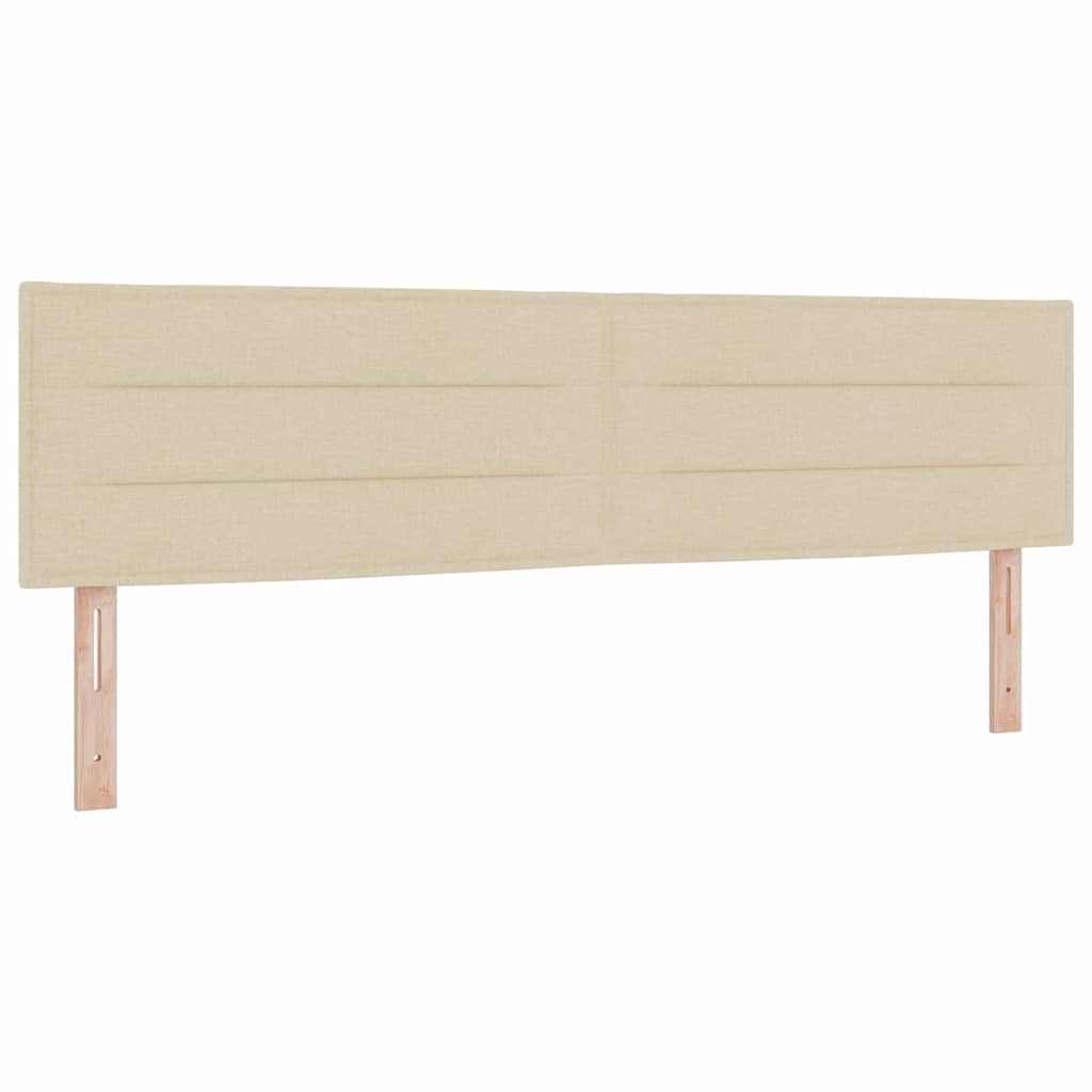 Letto a Sorgente LED con strisce LED Crema 180 x 200 cm Tessuto | homemem39