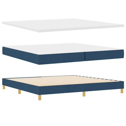 Letto a Sorgente LED con strisce LED Blu 200 x 200 cm Tessuto | homemem39