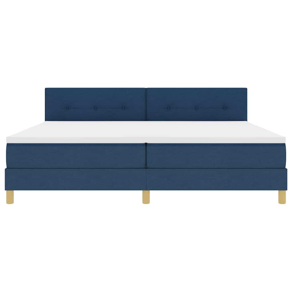 Letto a Sorgente LED con strisce LED Blu 200 x 200 cm Tessuto | homemem39
