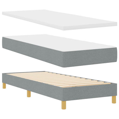 Letto a Sorgente LED Grigio chiaro 80 x 200 cm Tessuto | homemem39