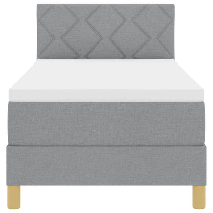 Letto a Sorgente LED Grigio chiaro 80 x 200 cm Tessuto | homemem39