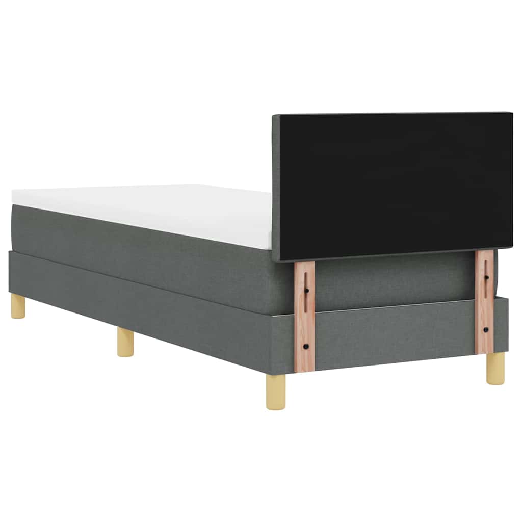 Letto a Sorgente LED Grigio scuro 80 x 200 cm Tessuto | homemem39