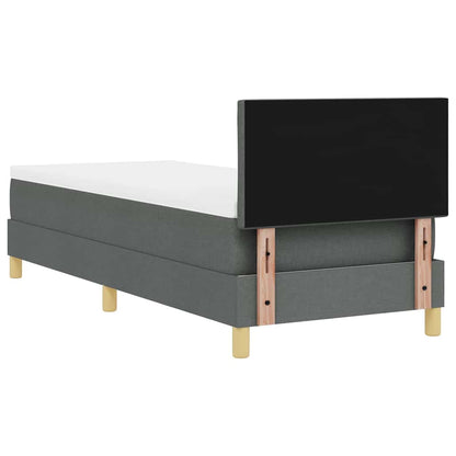 Letto a Sorgente LED Grigio scuro 80 x 200 cm Tessuto | homemem39