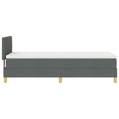 Letto a Sorgente LED Grigio scuro 80 x 200 cm Tessuto | homemem39