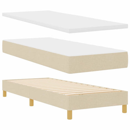 Letto a Sorgente LED con strisce LED Crema 80 x 200 cm Tessuto | homemem39
