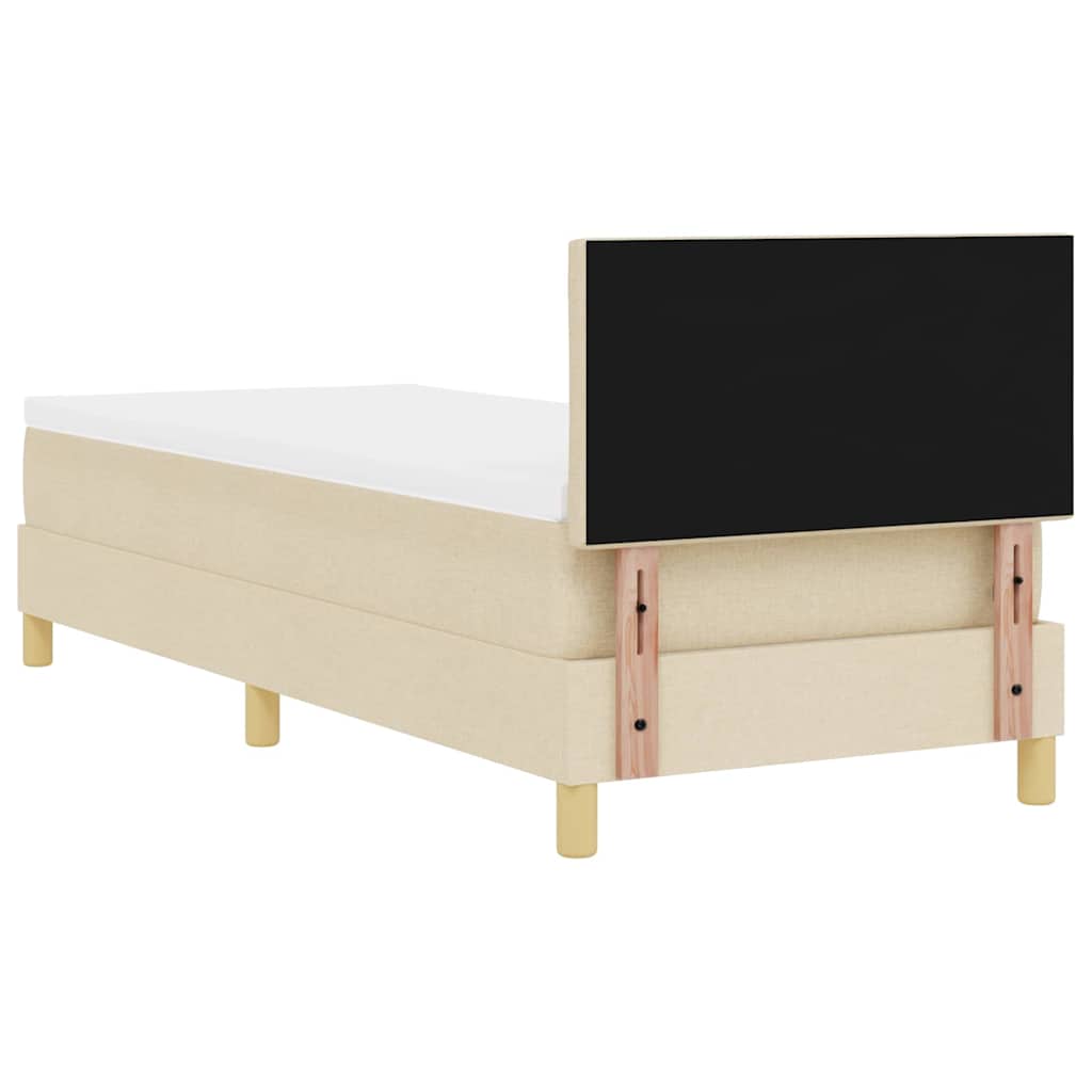 Letto a Sorgente LED con strisce LED Crema 80 x 200 cm Tessuto | homemem39