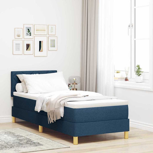 Letto a Sorgente LED con strisce LED Blu 80 x 200 cm Tessuto | homemem39