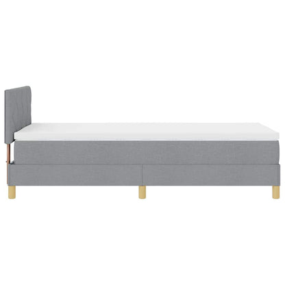 Letto a Sorgente LED Grigio chiaro 90 x 190 cm Tessuto | homemem39